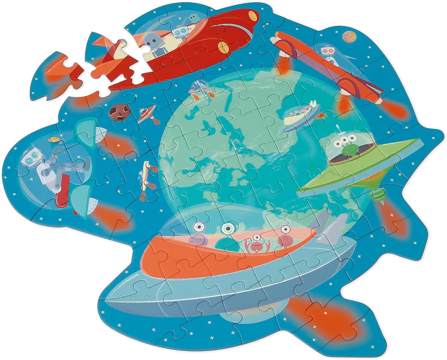 Scratch Europe Contour Puzzle Space Adventure - Laadlee