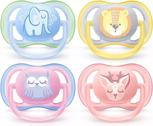 Philips Avent Ultra Air Freeflow Soother Silicone Deco Mixed (0M - 6M) (Pack of 2) - Laadlee