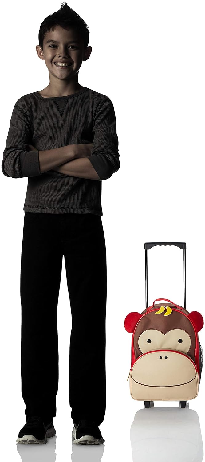 Skip Hop Zoo Kids Rolling Luggage - Monkey - Laadlee