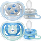 Philips Avent Ultra Air Freeflow Soother Silicone Deco Mixed (6M - 18M) (Pack of 2) - Laadlee