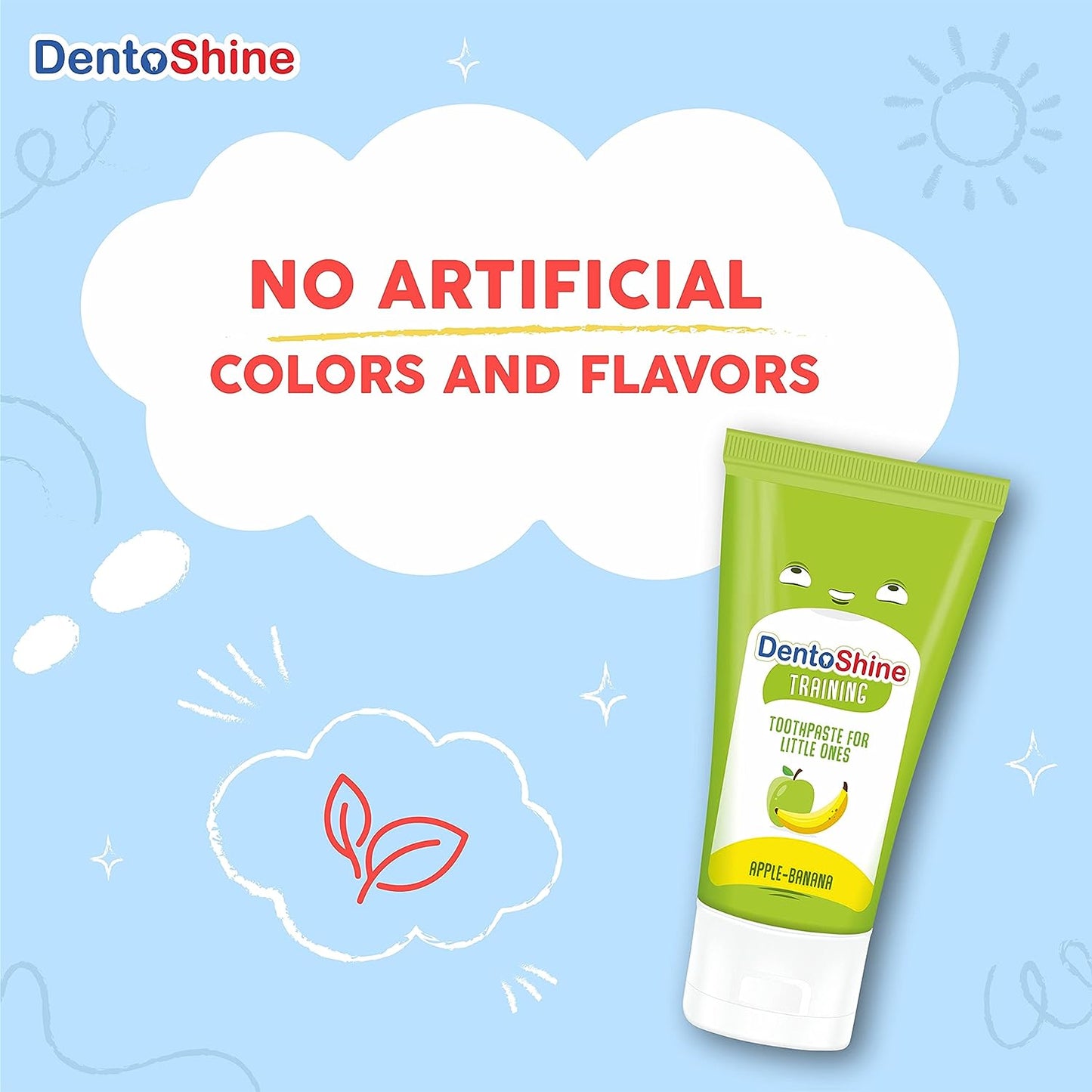 DentoShine Training Toothpaste 60g - Apple Banana - Laadlee