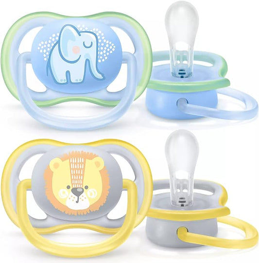 Philips Avent Ultra Air Freeflow Soother Silicone Deco Mixed (0M - 6M) (Pack of 2) - Laadlee