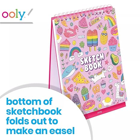 OOLY Sketch & Show Standing Sketchbook - Cute Doodle World - Laadlee