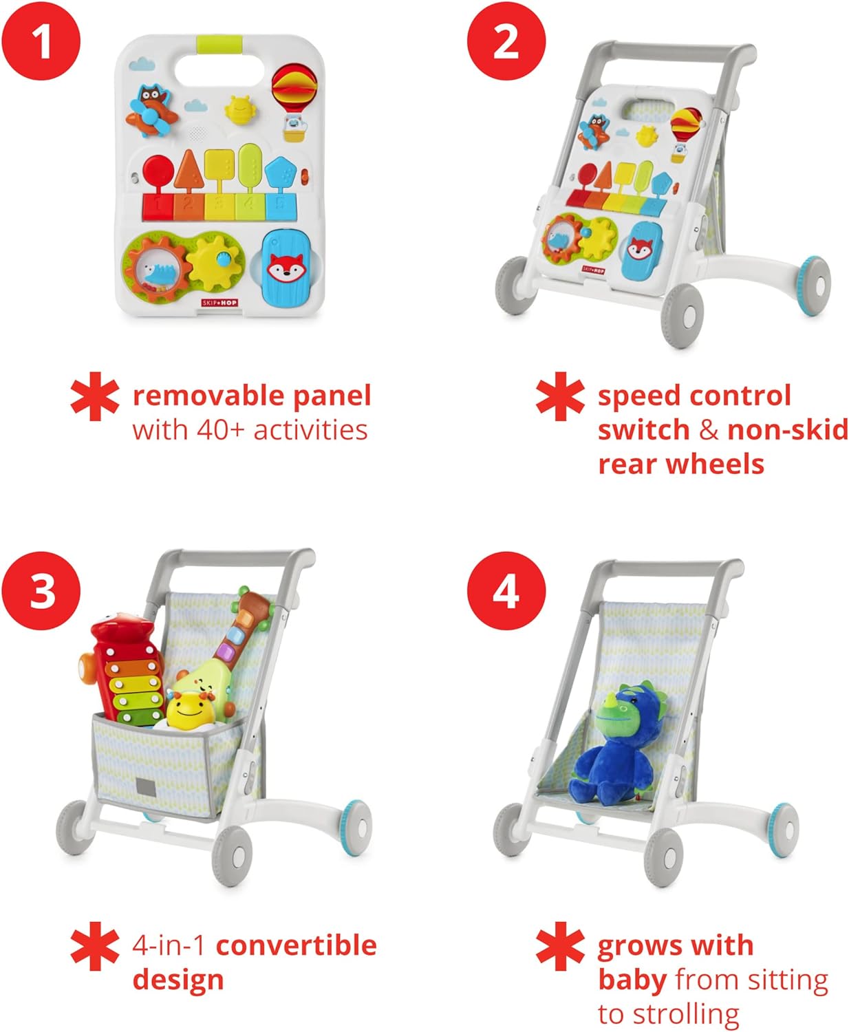 Skip Hop Explore & More Grow Along 4-in-1 Activity Walker - Laadlee