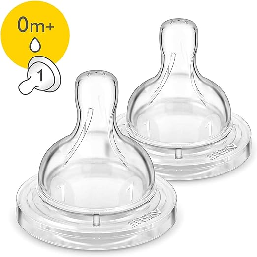 Philip Avent Anti Colic Teat Newborn 1 Hole (Pack of 2) - Laadlee