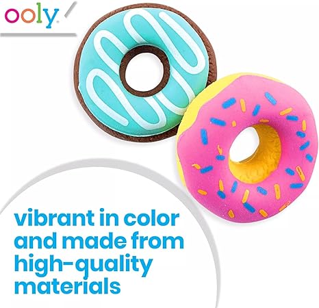 OOLY Dainty Donuts Scented Erasers - Set of 6 - Laadlee