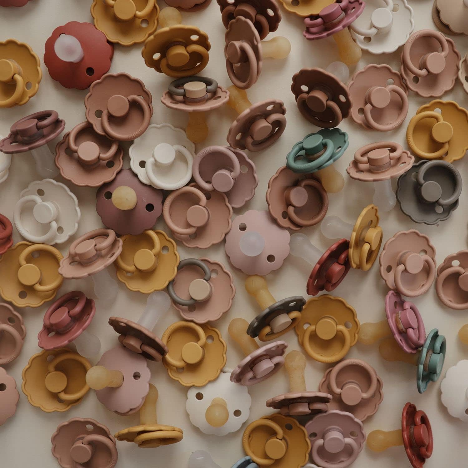 Frigg Daisy Latex Baby Pacifier 0-6M, 1Pack, Sandstone - Size 1 - Laadlee