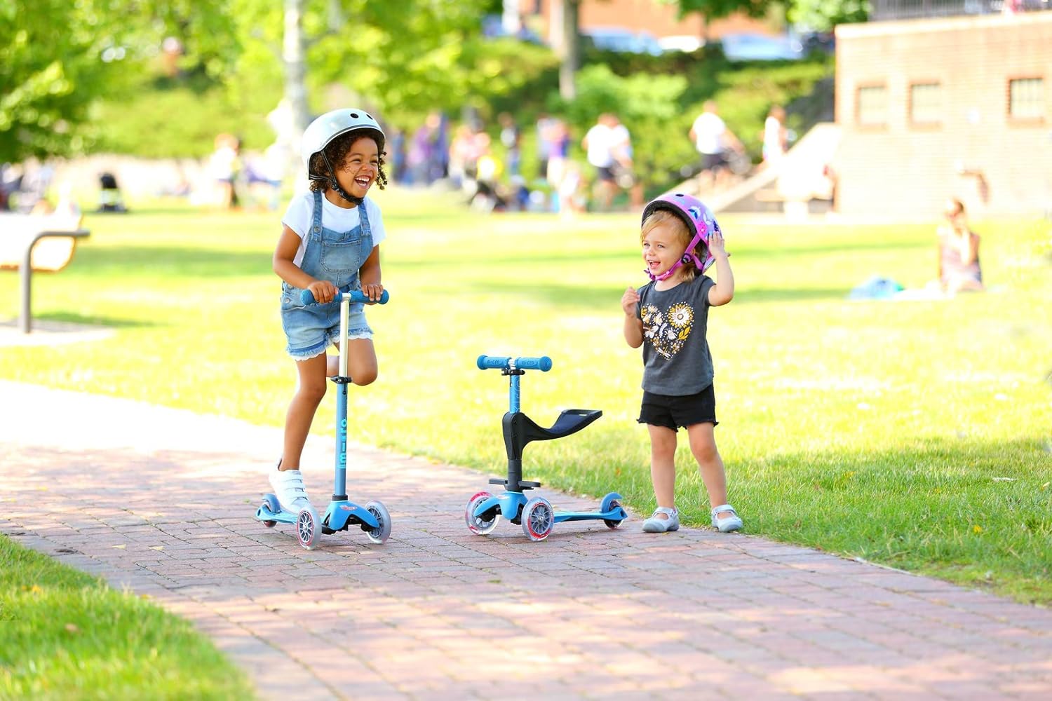 Micro Mini 3-in-1 Deluxe Plus Scooter- Ice Blue - Laadlee