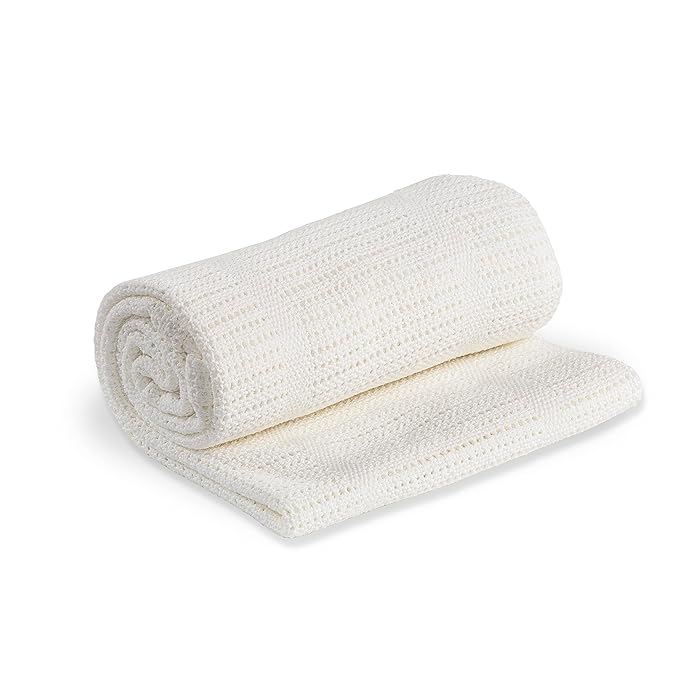 Lulujo Cellular Blanket - White - Laadlee