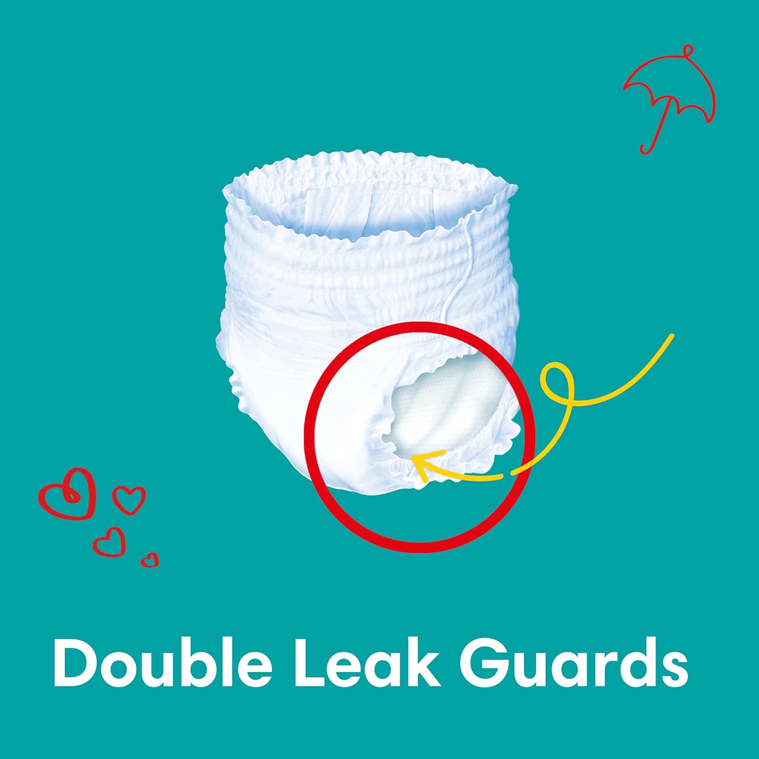 Pampers Baby-Dry Pants Diapers with Aloe Vera Lotion, 360 Fit & up to 100% Leakproof, Size 6, 16-21kg, Double Giant Box, 152 Count - Laadlee