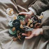 Frigg Daisy Latex Baby Pacifier 0-6M, 2Pack, Woodchuck/French Grey - Size 1 - Laadlee