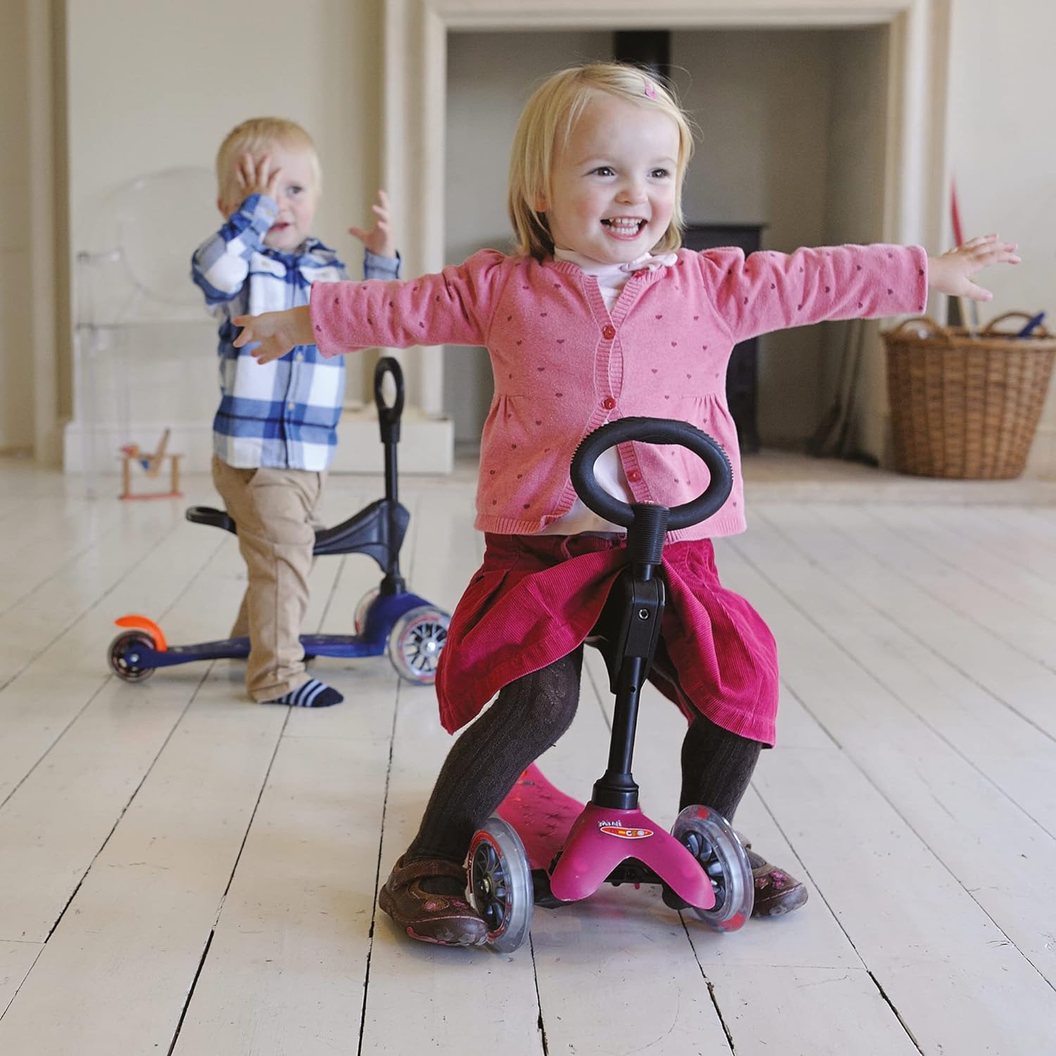 Micro Mini 3 In 1 Scooter - Pink - Laadlee