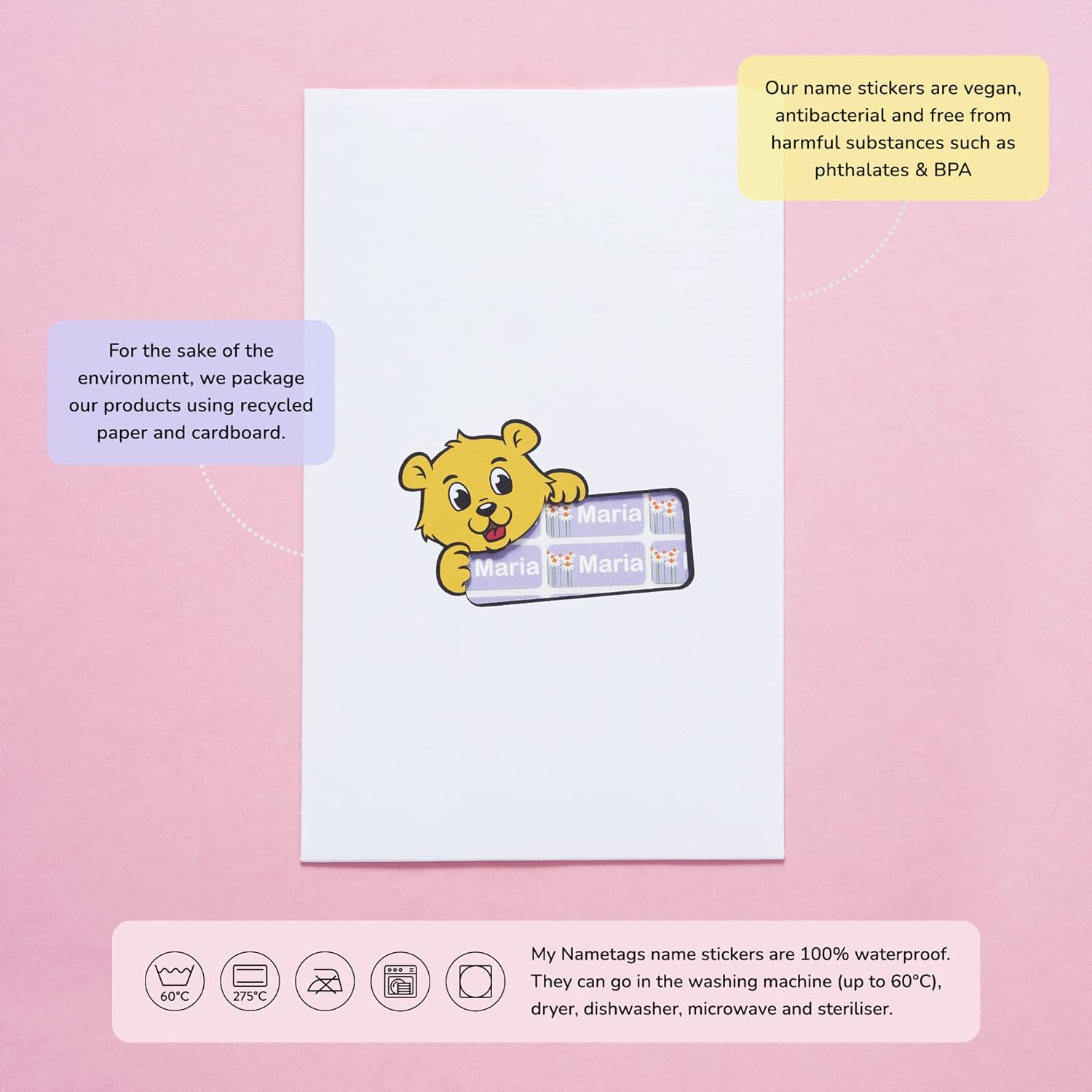 My Nametags Iron-ons - Unicorn (Pack of 56) - Laadlee