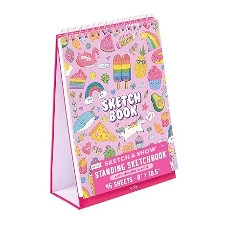 OOLY Sketch & Show Standing Sketchbook - Cute Doodle World - Laadlee