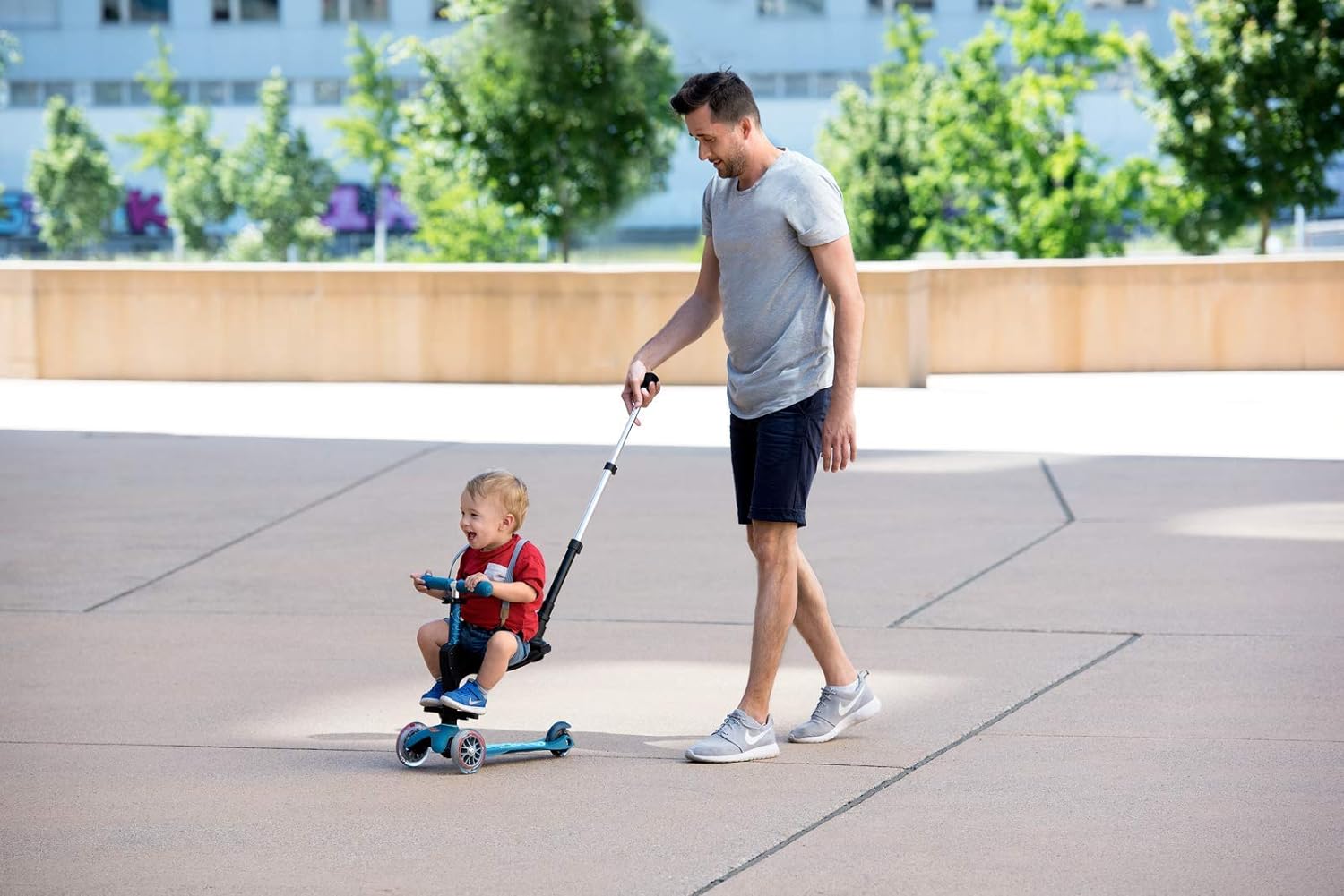 Micro Mini 3-in-1 Deluxe Plus Scooter- Ice Blue - Laadlee