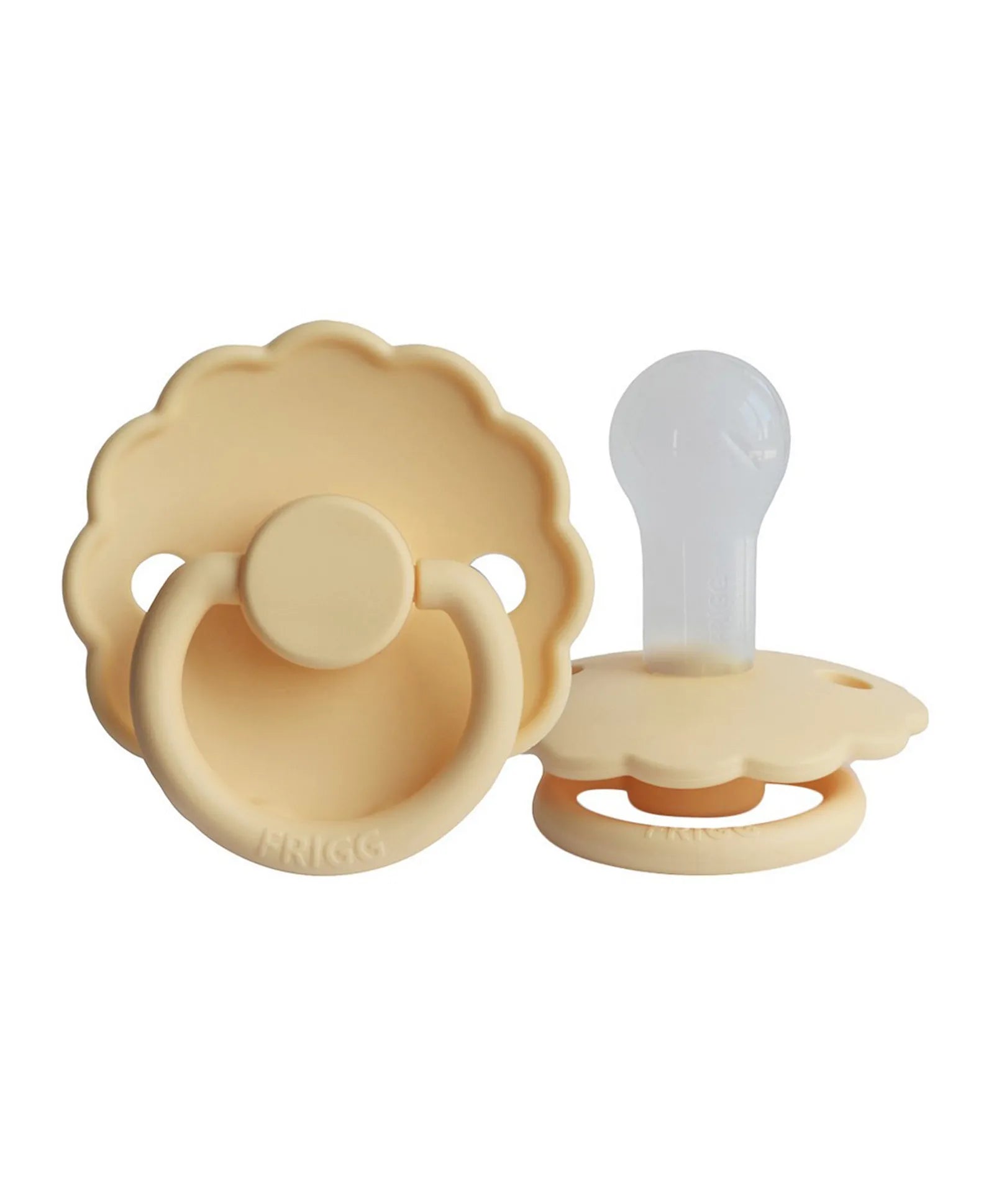 Frigg Daisy Silicone Baby Pacifier 0-6M, 1Pack, Pale Daffodil - Size 1 - Laadlee