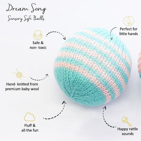 Yellow Doodle Sensory Soft Balls - Dreamy Song - Laadlee