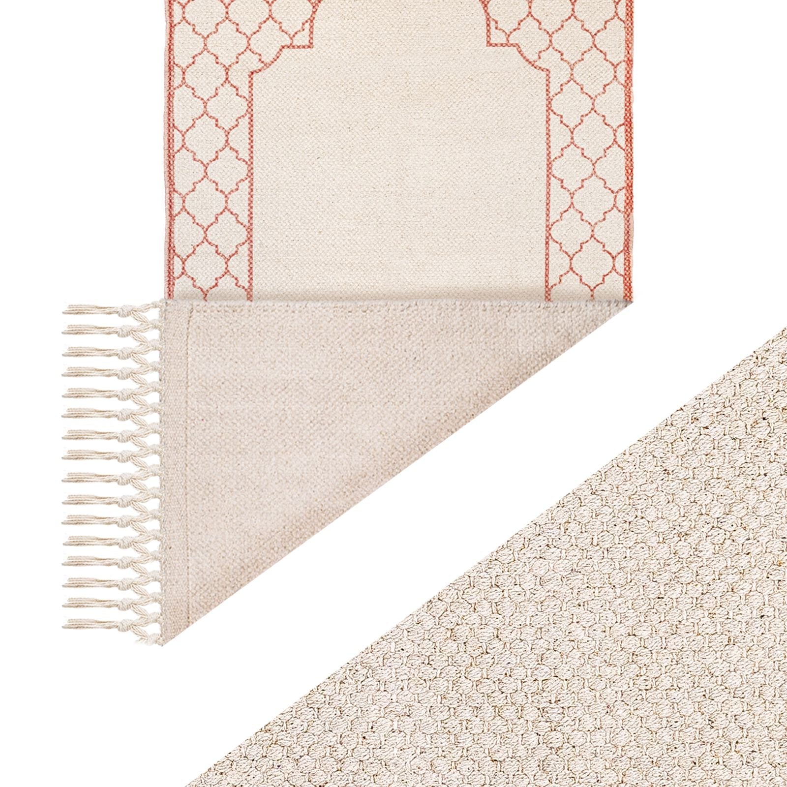 Khamsa Classic Muslim Prayer Mat - Adult Size - Zahri Pink - Laadlee