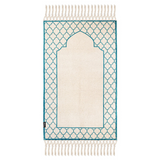 Khamsa Comfort Muslim Prayer Mat - Adult Size - Azraq Blue - Laadlee