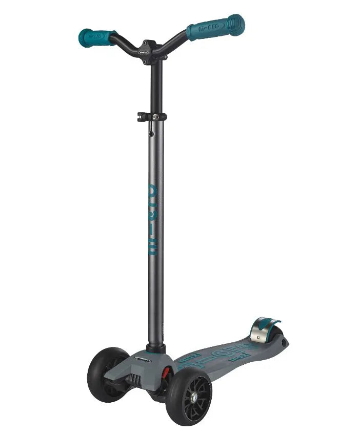 Micro Maxi Deluxe Pro Scooter - Grey and Aqua - Laadlee