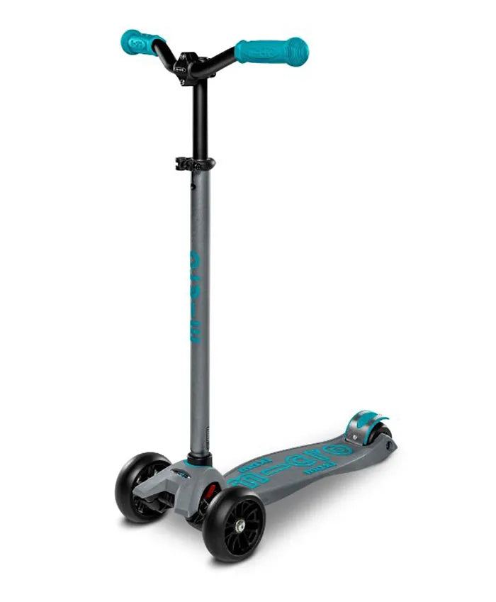 Micro Maxi Deluxe Pro Scooter - Grey and Aqua - Laadlee