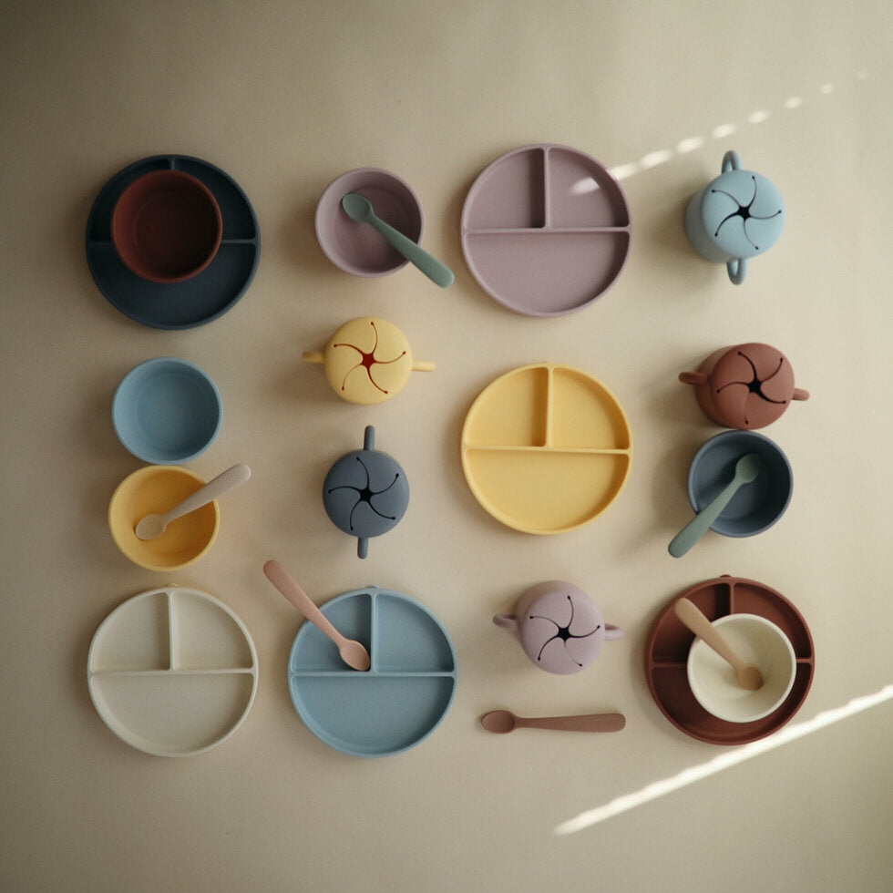 Mushie Classic Silicone Suction Plate Soft Lilac - Laadlee