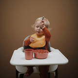 Mushie Silicone Bib Sun Orange - Laadlee