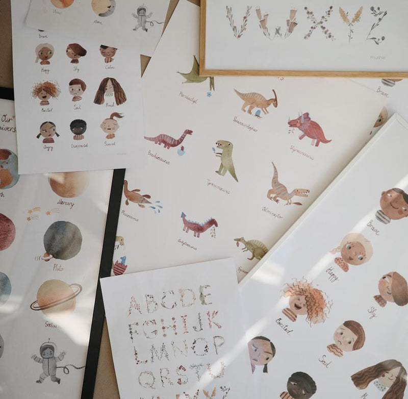 Mushie Poster Large Dinosaurs - Laadlee