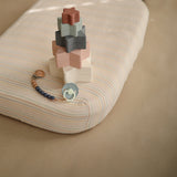 Mushie Crib Sheet Small Retro Stripes - Laadlee