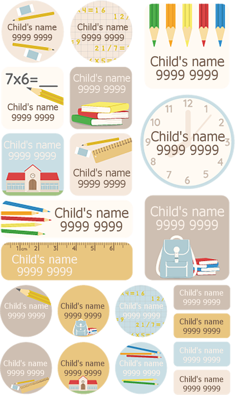 My Nametags Maxistickers - School (Pack of 21) - Laadlee