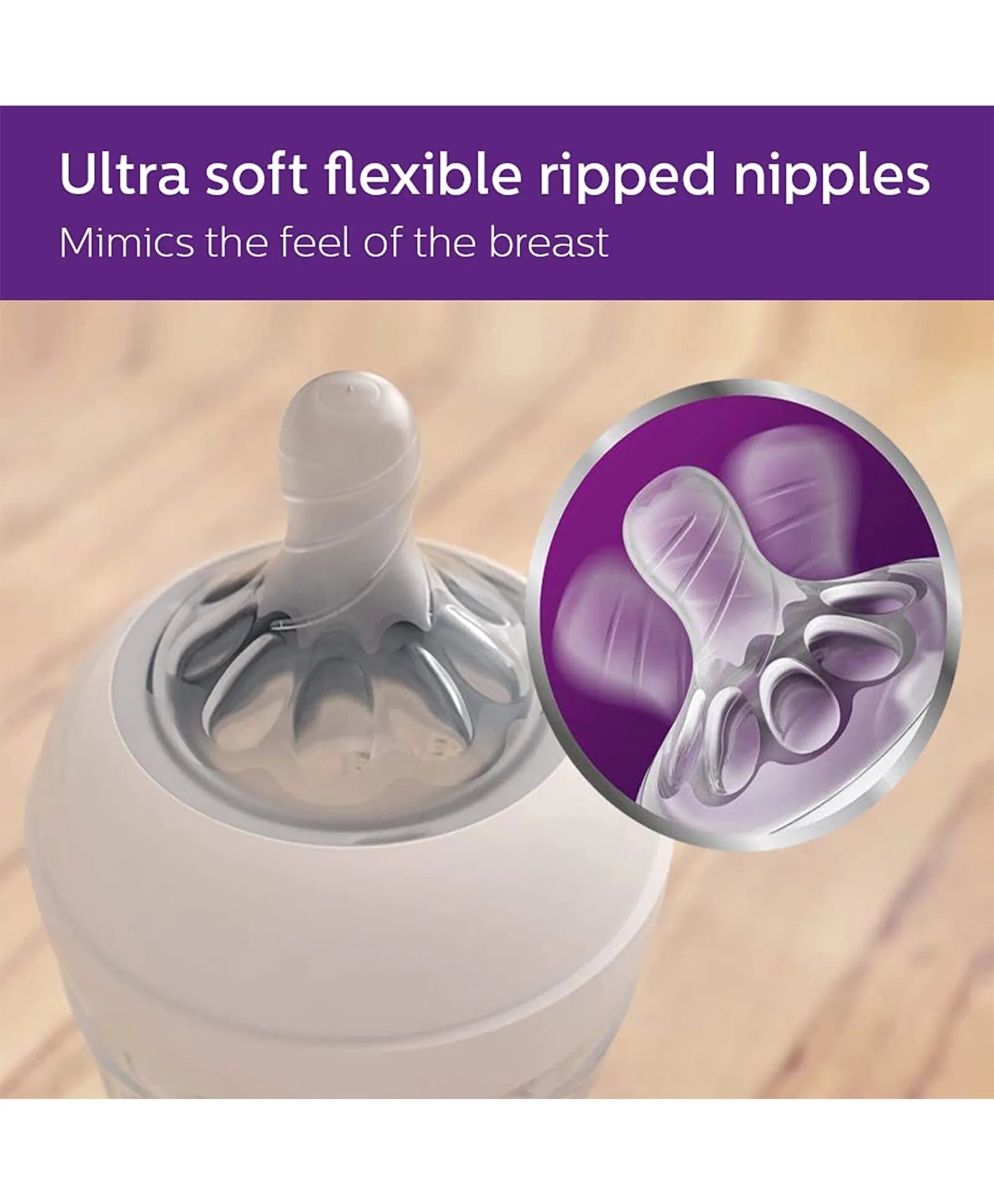 Philips Avent Natural Baby Feeding Bottle 260ml  Pink - Laadlee