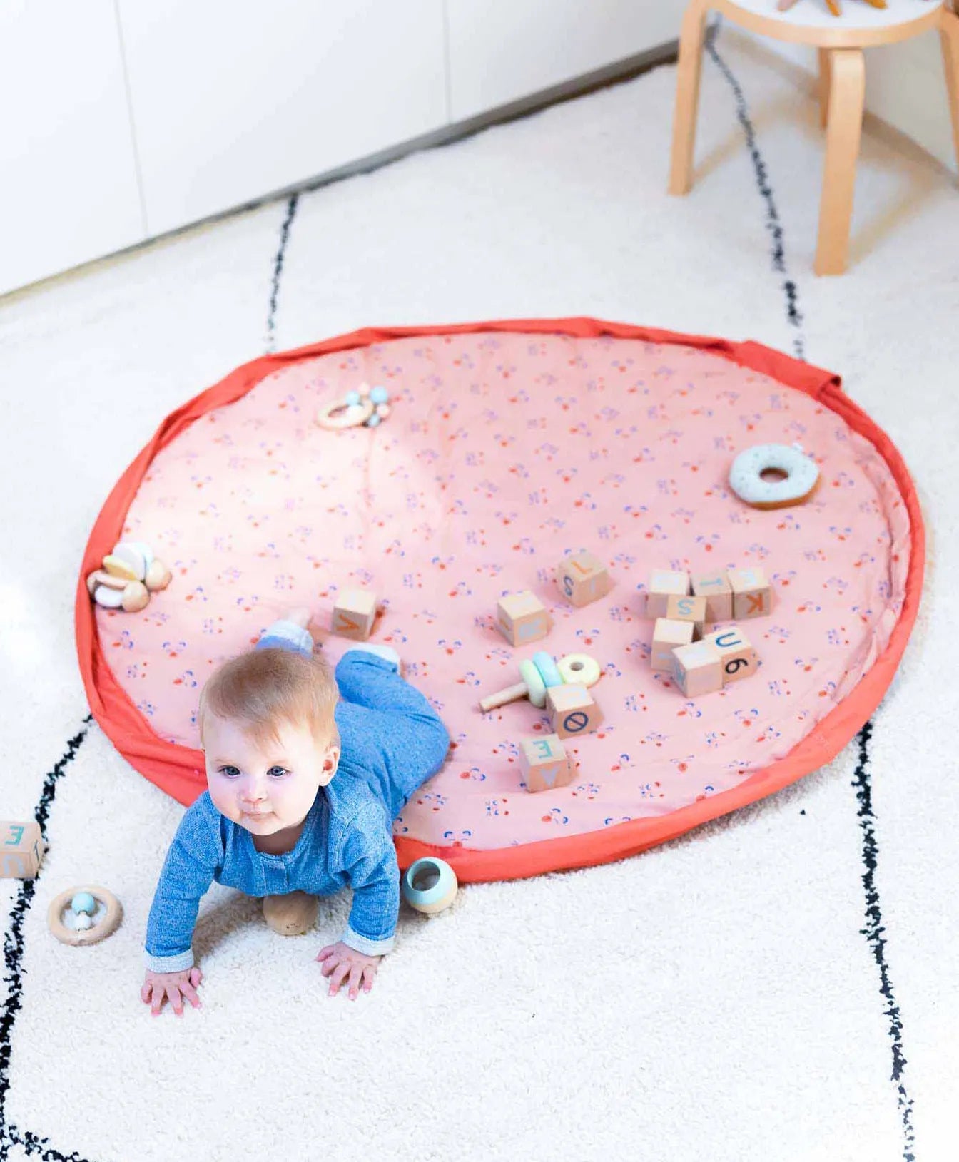 Play & Go Playmat & Storage Bag - Soft - Animal Faces - Laadlee