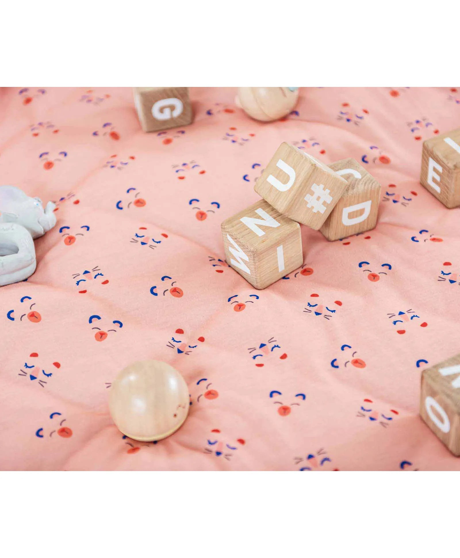 Play & Go Playmat & Storage Bag - Soft - Animal Faces - Laadlee