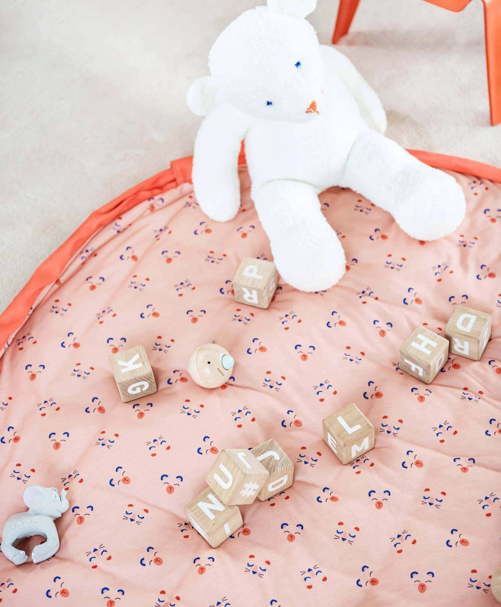 Play & Go Playmat & Storage Bag - Soft - Animal Faces - Laadlee