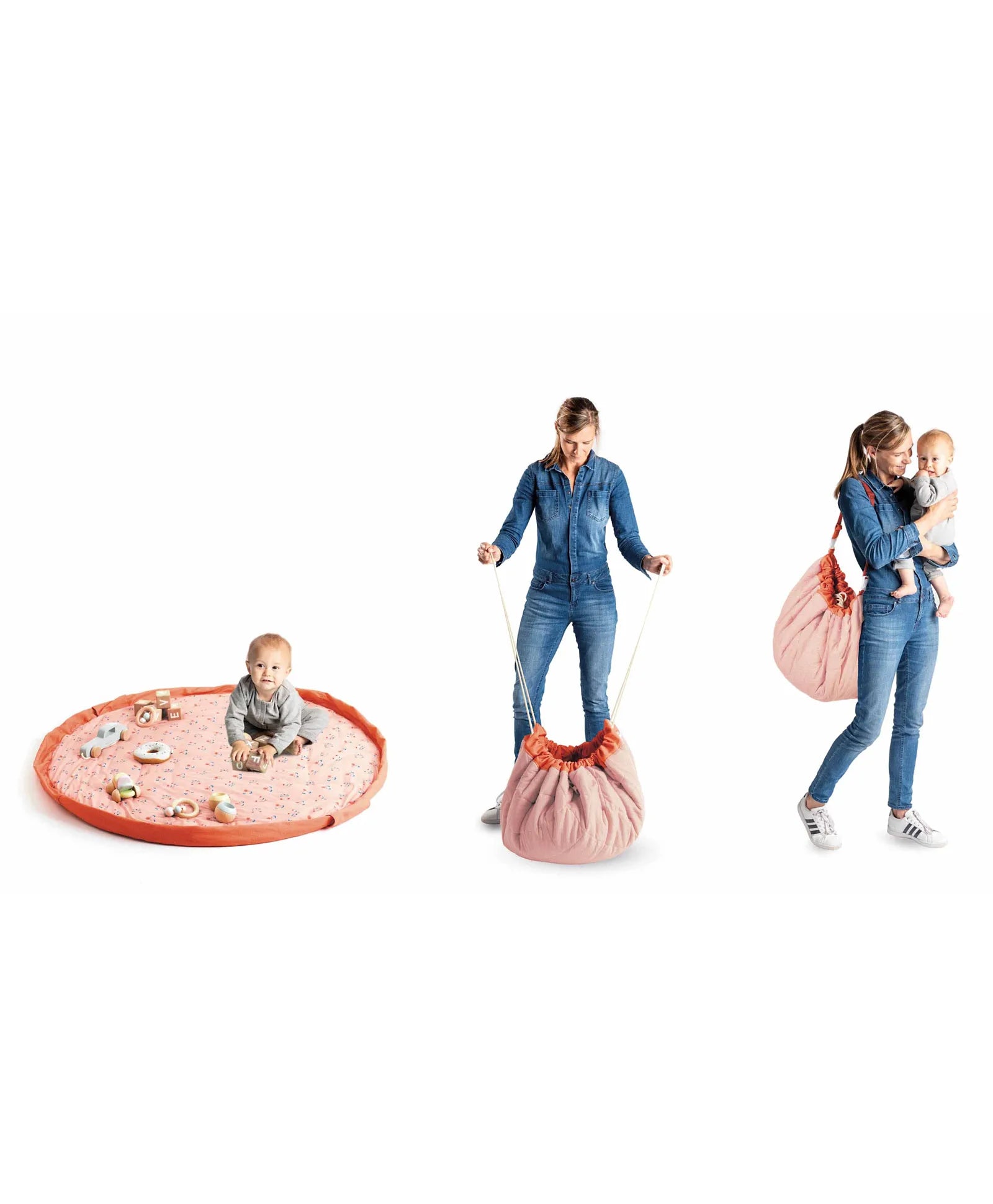 Play & Go Playmat & Storage Bag - Soft - Animal Faces - Laadlee