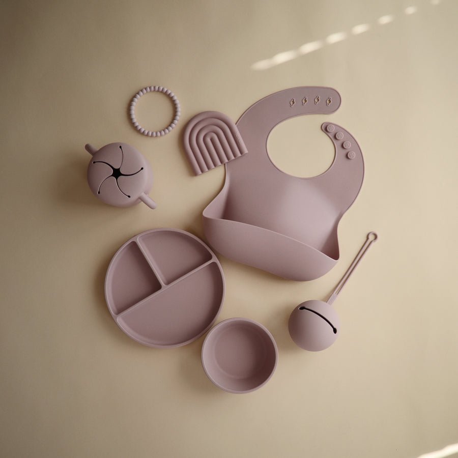 Mushie Silicone Plate Soft Lilac - Laadlee