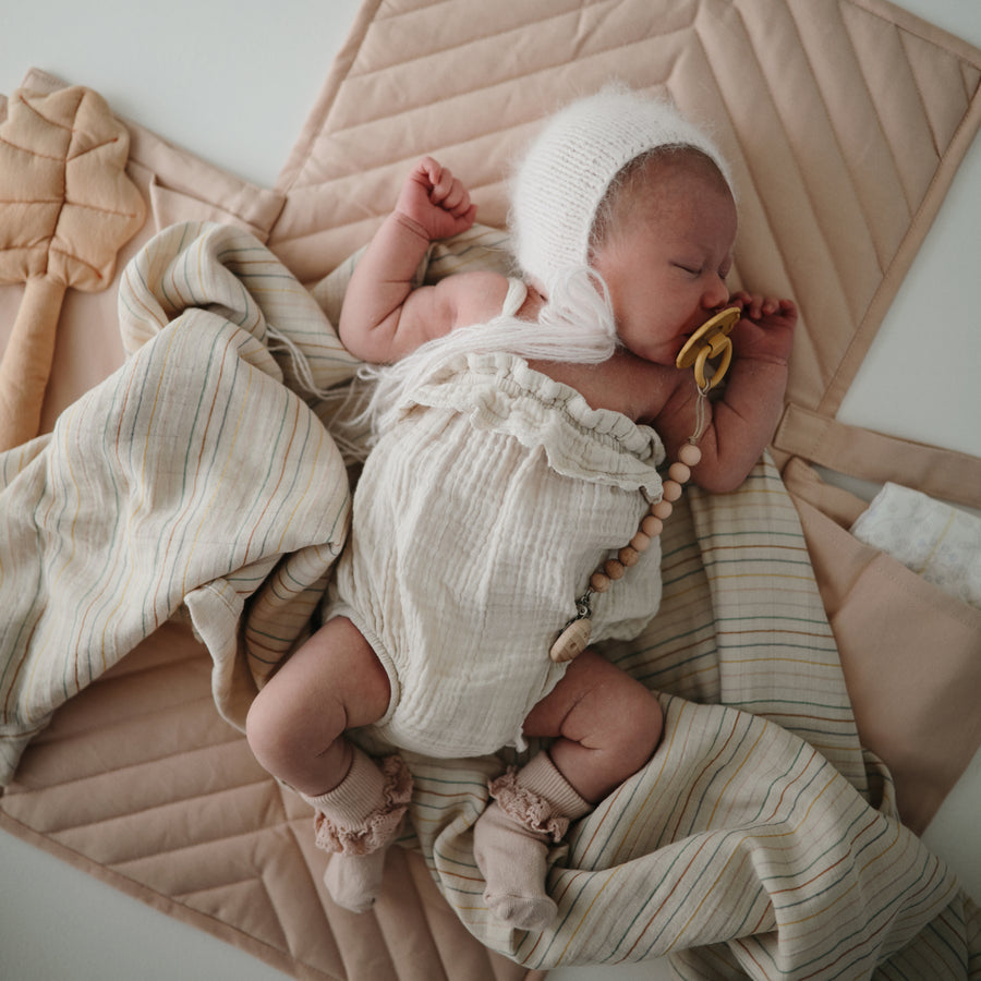 Mushie Swaddle - Retro Stripes - Laadlee