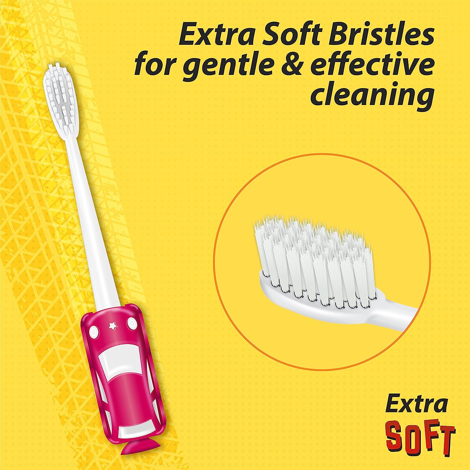 DentoShine Zippy Sticky Extra Soft Toothbrush - Pack of 4 - Laadlee