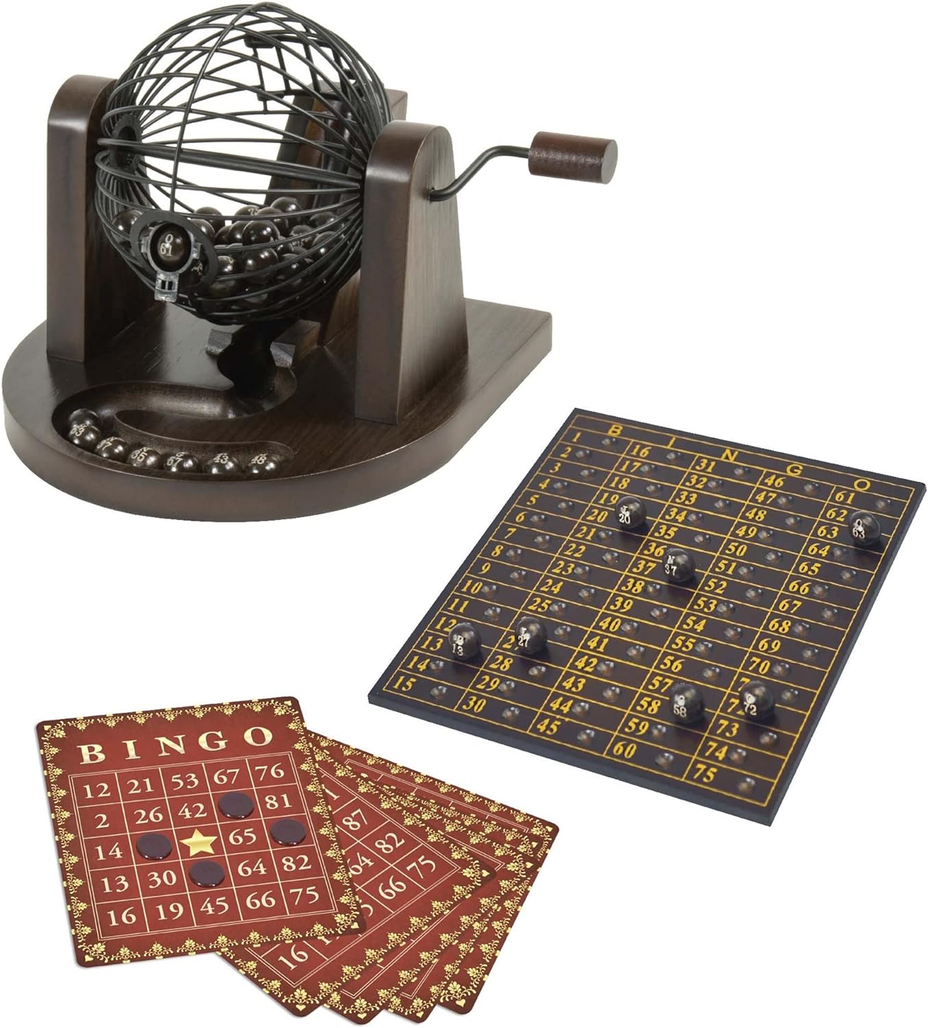 Ambassador - Craftsman Deluxe Wooden Bingo Set - 90 Balls - Laadlee