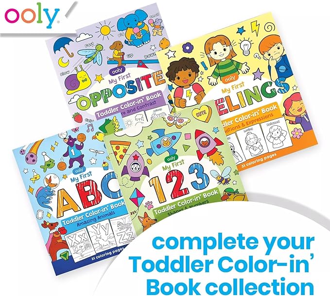 OOLY Toddler Color-In' Book - ABC Amazing Animals - Laadlee