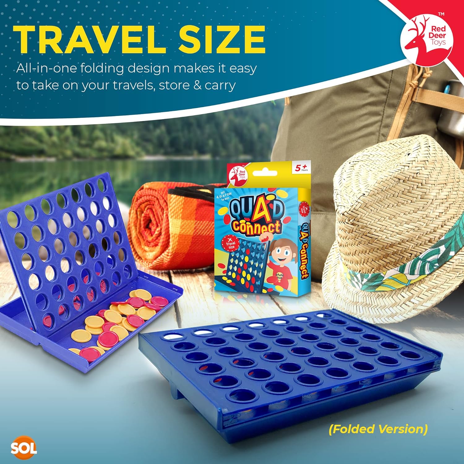 Ambassador - Grab & Go Games! - Travel 4-In-A-Row Game - Laadlee