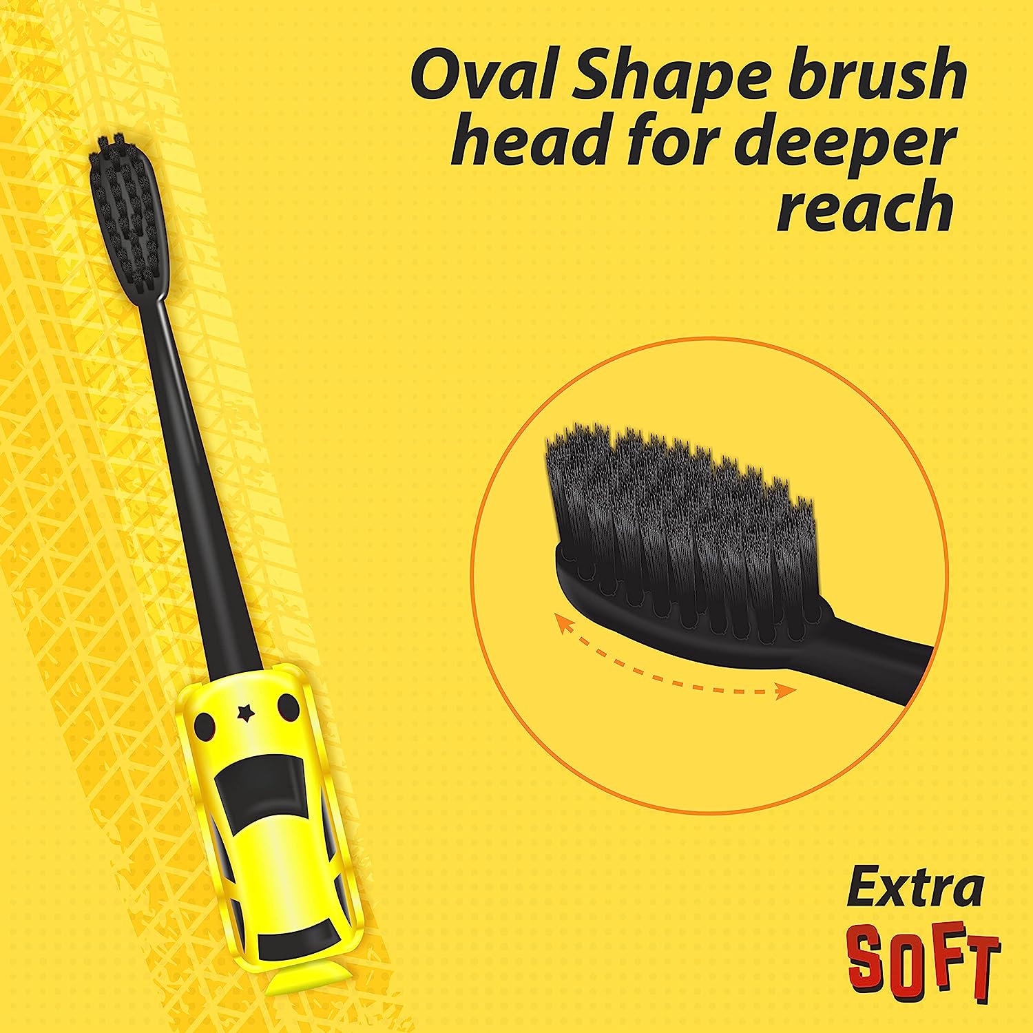 DentoShine Zippy Sticky Extra Soft Toothbrush - Pack of 4 - Laadlee