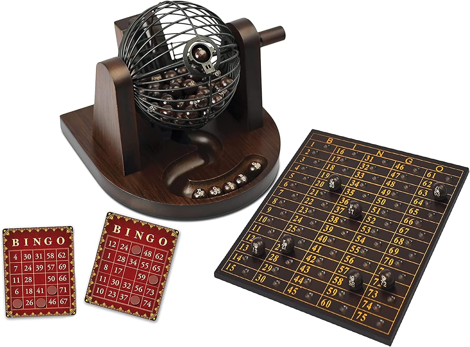 Ambassador - Craftsman Deluxe Wooden Bingo Set - 90 Balls - Laadlee