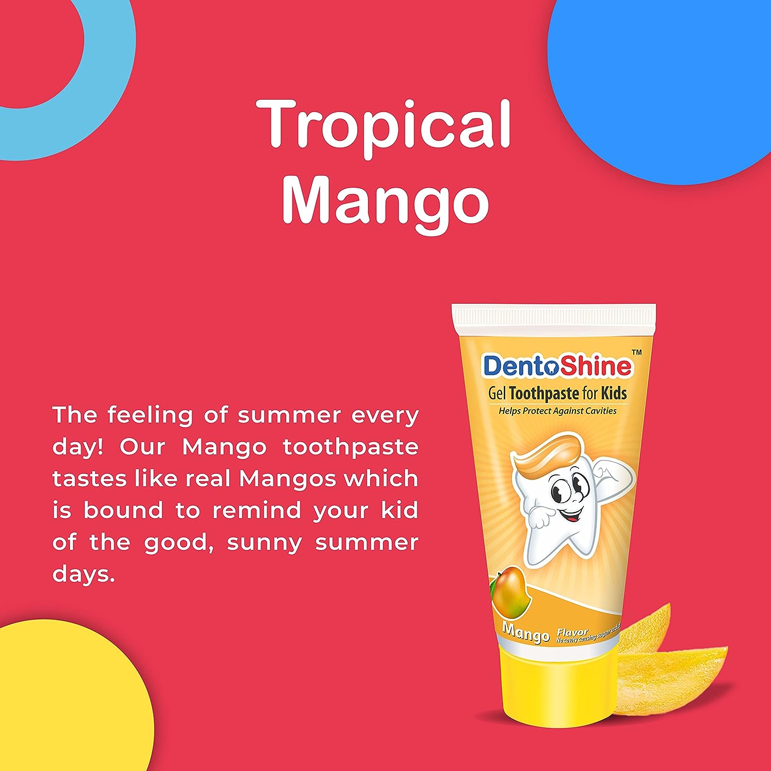 DentoShine Kids Gel Toothpaste 80g - Pack of 3 - Laadlee