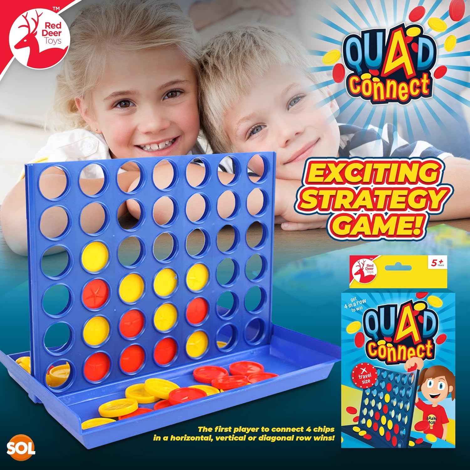 Ambassador - Grab & Go Games! - Travel 4-In-A-Row Game - Laadlee