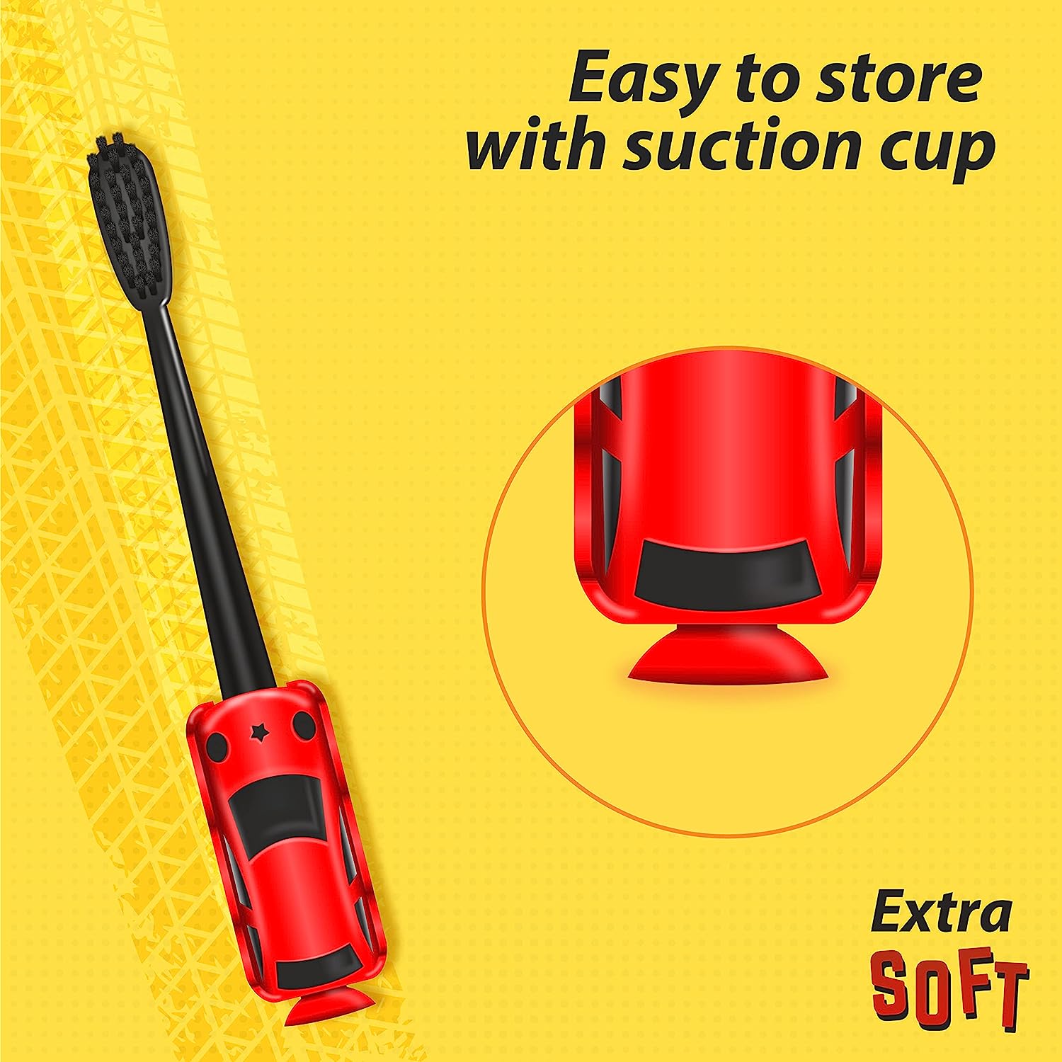 DentoShine Zippy Sticky Extra Soft Toothbrush - Pack of 4 - Laadlee