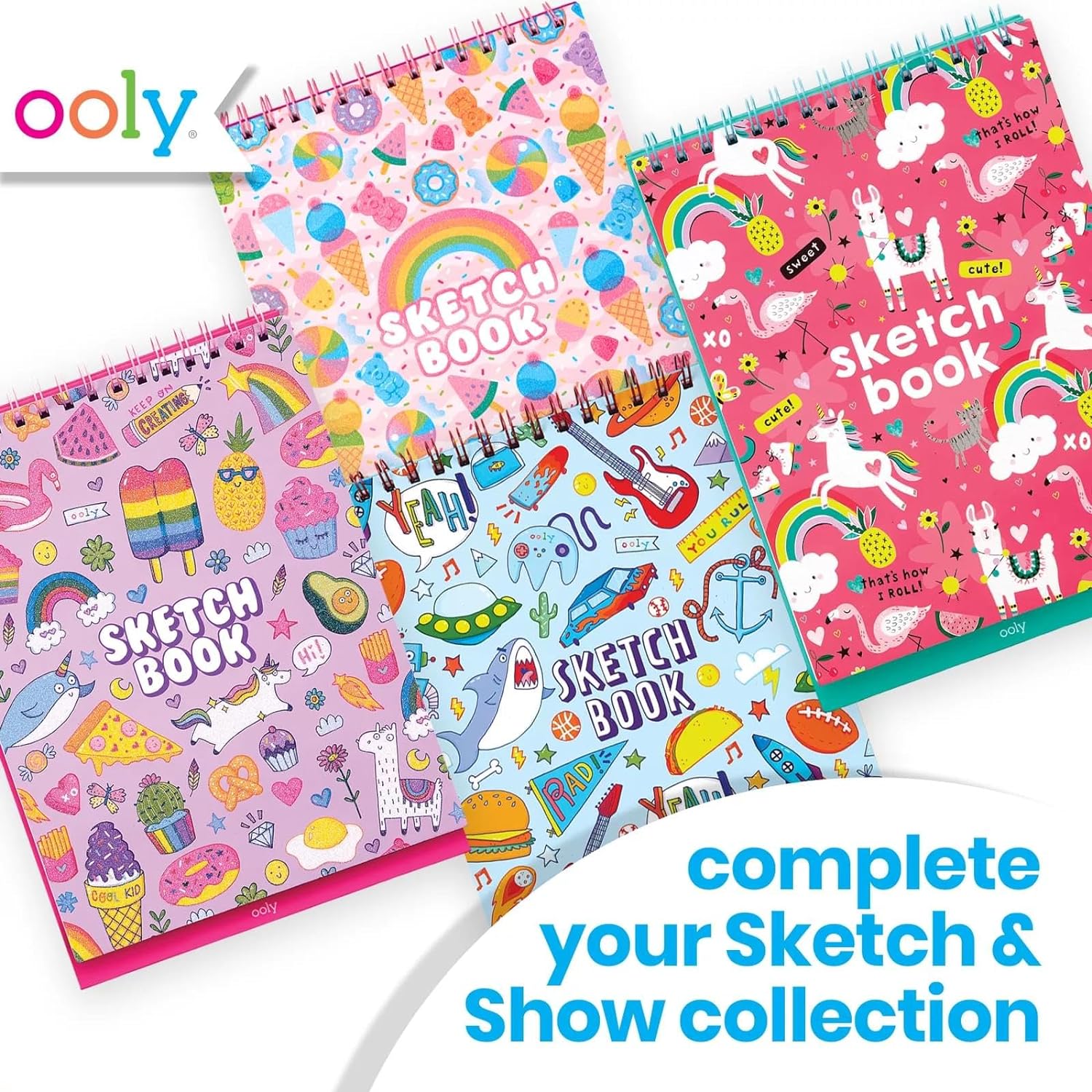 OOLY Sketch & Show Standing Sketchbook - Cute Doodle World - Laadlee