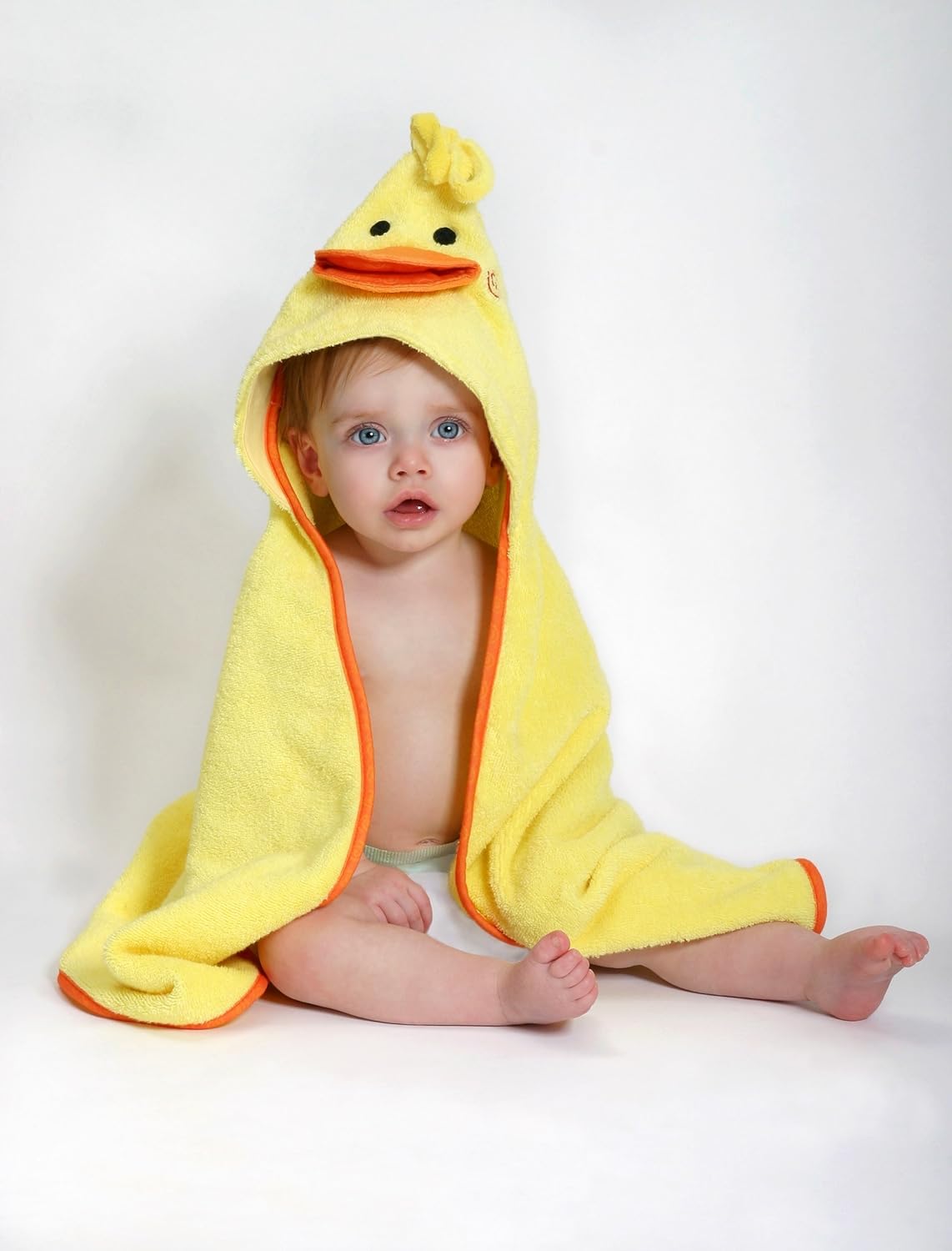 Zoocchini Baby Hooded Towel - Puddles the Duck - Laadlee