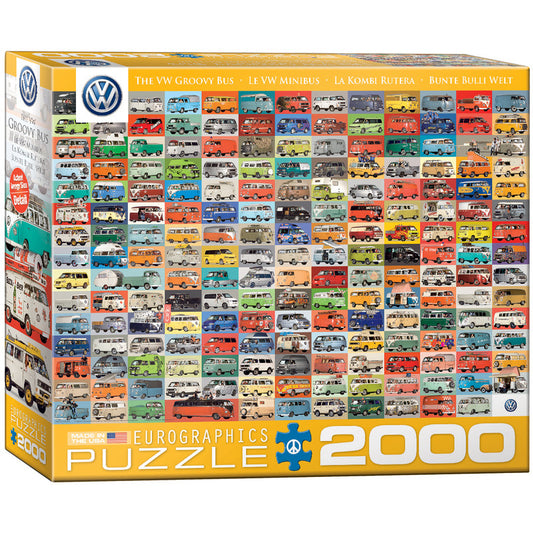 EuroGraphics Volkswagen Groovy Bus 2000 Pieces Puzzle - Laadlee