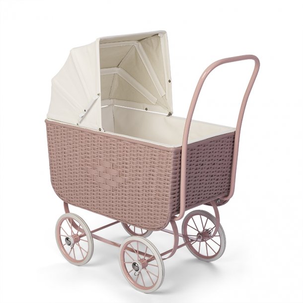 ByAstrup Doll Pram - Retro Rattan Rose - Laadlee